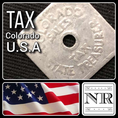 Imagen 1 de 4 de Impuesto Eeuu - Tax - Aluminio - Token - Ficha - Colorado