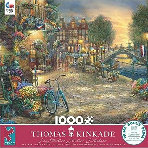 Thomas Kinkade - Amsterdam Café Puzzle (1000 Pcs) Por Fjzyg