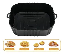 Comprar 5 Bandeja Silicona Para Freidora De Aire Air Fryer Cuadrado
