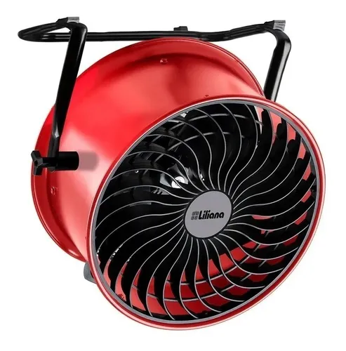 Turbo Ventilador Liliana Vthd16r Rojo Piso/pared/techo 200w