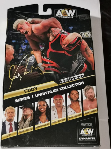 Imagen 2 de 2 de Figura Aew Muñeco Luchador Cody Elite Serie 1