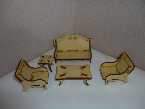 Imagen 7 de 10 de Casa De Muñecas California + Kit 23 Muebles Madera Mdf