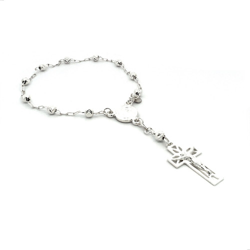 Pulsera Misterio Medalla San Benito De Plata .925 Agálea