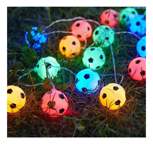 T 2 Cadenas De Luces Led Para Balones De Fútbol, 40 Luces