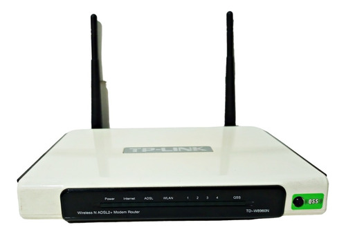 Módem Router Wifi Tp-link Td-w8960n Blanco Negro Usado