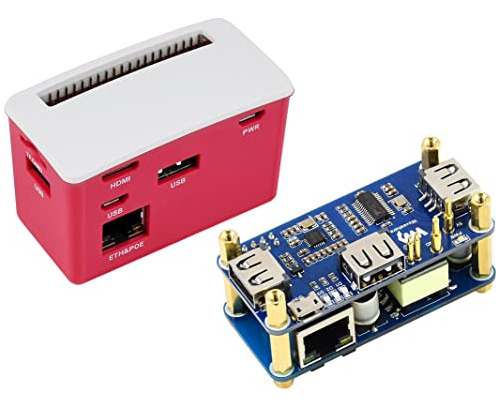 Caja Poe Ethernet/usb Hub Para Raspberry Pi Zero/zero W/zero