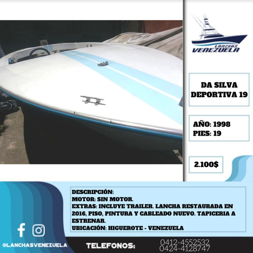 Lancha Da Silva Deportiva 19 Lv383