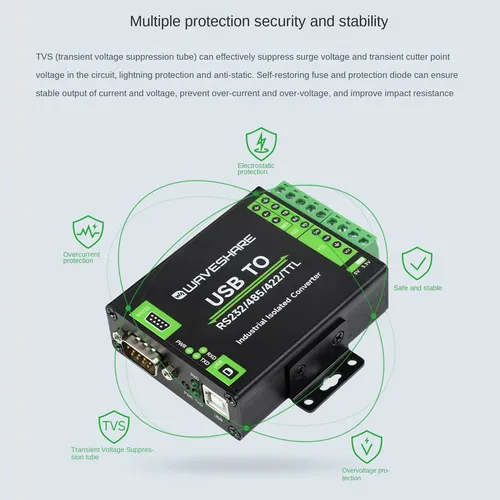 Convertidor Usb Aislado Digital Industrial Waveshare Ft232rn