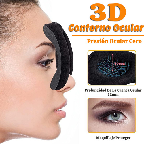 Máscara De Ojos Para Dormir 3d Para Mujer Hombre Viaje Hogar