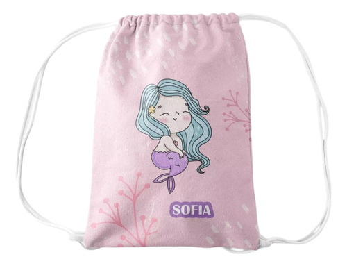 Morral Infantil Escolar 30x40 Cm Sirenita M94 Impermeable