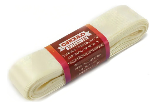 Fita De Cetim N05 10m - Círculo Cor 126-creme