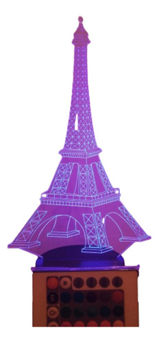 Lampara Led 3d Torre Eiffel