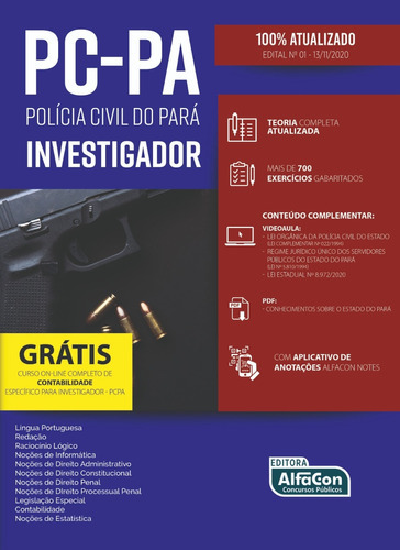 Investigador Da Polícia Civil Do Pará (pc-pa), De Equipe Alfacon. Editora Alfacon, Capa Mole Em Português