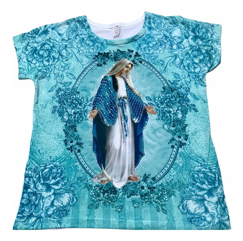 T Shirt Feminina Católica Estampa De Ns Das Graças
