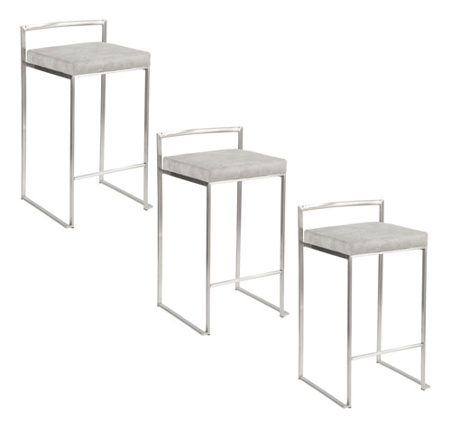 Fuji Taburetes Apilables Para Encimera De Cocina En Acero