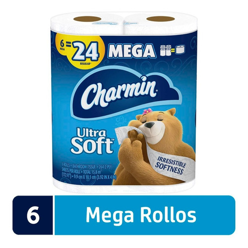 Papel Higiénico Charmin Ultra Soft 6 Rollos 15,8m