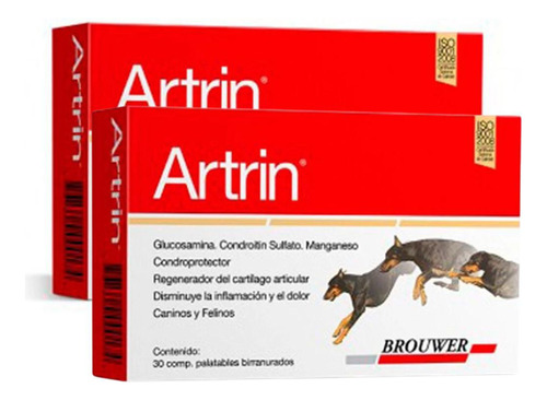 Artrin Condoprotector Perro Palatable 60 Comprimidos/2 Cajas