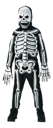 Disfraz De Esqueleto Para Halloween En 3d Para Niños., S, .