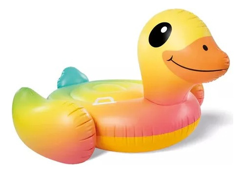 Isla Flotante Pato Multicolor Inflable