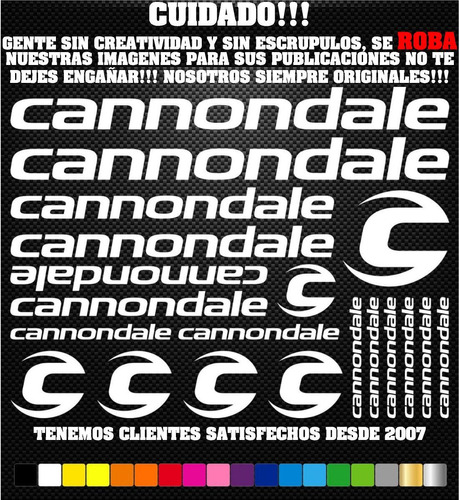 Stickers Ciclismo Cannondale Calcomanía