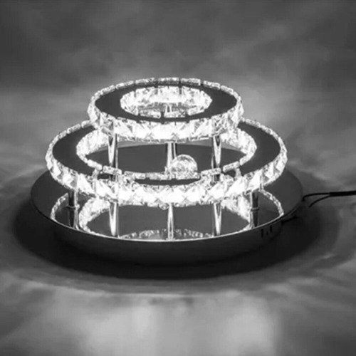 Lámpara Redonda Cristal Led Para Montaje En Techo