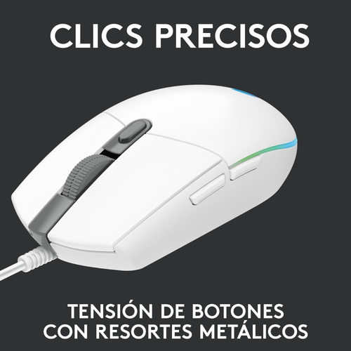 Mouse Gamer Logitech G203 New Rgb Lightsync White