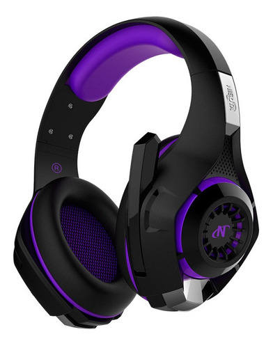 Imagen 1 de 1 de Auriculares gamer Nisuta NSAUG300 negro y violeta
