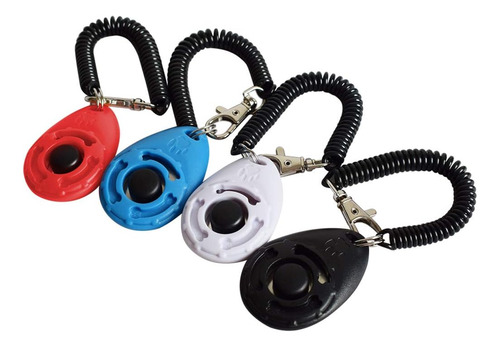 Paquete De 4 Clicker De Entrenamiento Para Perros Con Correa