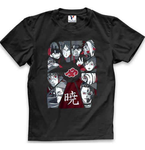 Playera Akatsuki Naruto Shippuden, 100% Algodon