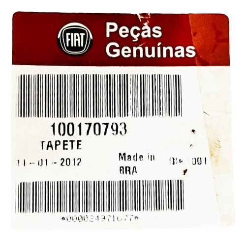 Tapete Capete Porta Malas Palio 08/13 Original 100170793