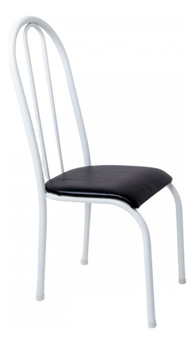 Cadeira Requinte Branco/preto 11428 - Wj Design