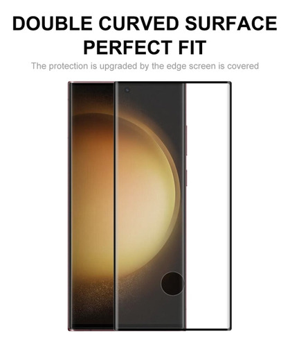 Filme De Vidro Curvo 3d Para Galaxy S23 Ultra 5g