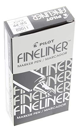 Pilot Fineliner Marcador Tapa Hermetica Punta Fina Tinta 25