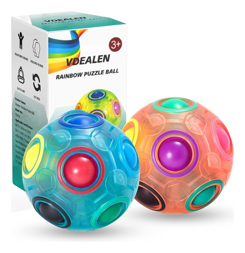 Vdealen Magic Rainbow Puzzle Ball, Speed Cube Ball Puzzle Ga
