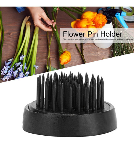 60mm Aguja Ikebana Kenzan Redonda Negra Aguja Negra Redonda Ikebana Kenzan Flor Pin Decoraci/ón Floral Herramienta de arreglo Fijo