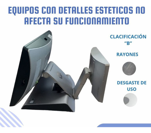 Hp All-in-one Doble Pantalla Touch Ideal Para Punto De Venta Color Gris - Bueno (Reacondicionado)