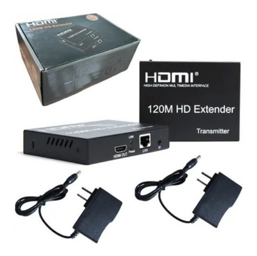 Extensor Hdmi A Rj45 Utp Cat 5 6 Tx Rx 1080p 120 Metros