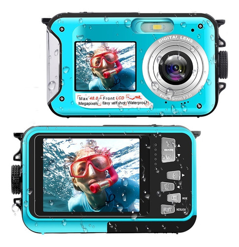 F Cámara Digital Seree Submarina Impermeable Full Hd 2.7k