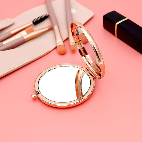 Para Hermanas, Maquillaje Compacto, Espejo De Oro Ros
