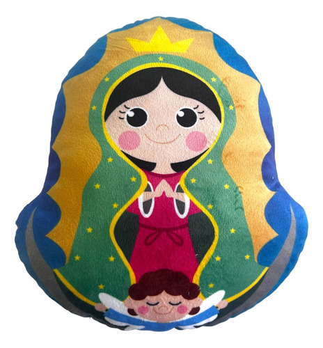 Peluche De La Virgen De Guadalupe Azul Con Plegaria Mayoreo