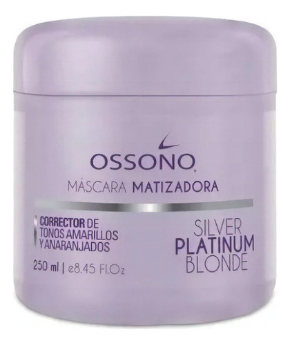 Máscara Silver Platinum Blonde Ossono Profesional X 250gr