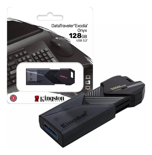 Pen Drive Kington 128gb Exodia 3.2 Usb Original Garantia