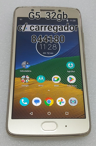 Tela Moto G5 Xt1672 - Completa - Ler Descrição - Cel844 Dourado-escuro