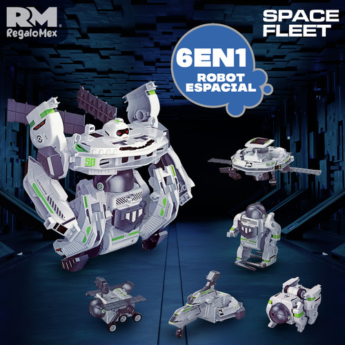 6 En 1 Robot Espacial Con Control Remoto 2.4ghz Bloques