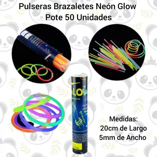 Pulseras luminosas blancas a granel, collares brillantes con conectores, 50  unidades de 8 pulgadas, 4 de julio, suministros de fiesta de neón para