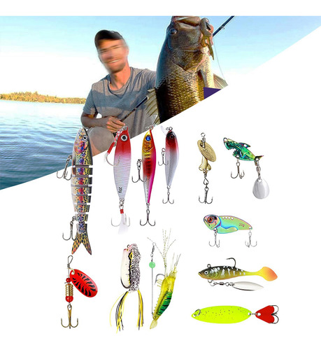 Calendario De Adviento De Pesca Juego De Señuelos De Pesca