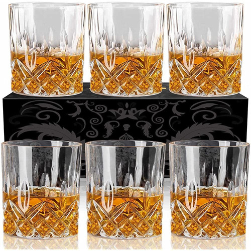 Juego De 6 Vasos De Whisky Opayly, Vasos Rocks, Vasos Antigu