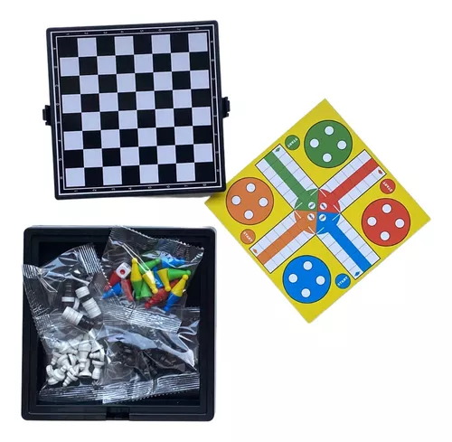 Compra online de Conjunto de xadrez 4 em 1 para crianças e adultos, jogo de  tabuleiro para jogar cartas de xadrez, dados pontilhados