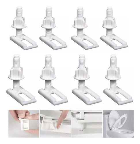 8pcs Tornillos Para Baño Asiento De Inodoro Tipo One-piece