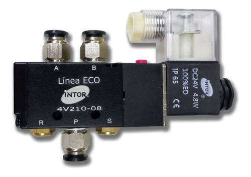 Electroválvula Neum.5/2 Ac110v C/conector 6mm C/silenciador